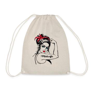 Female Midwife Rosie The Riveter - Turnbeutel - Natur - Vorne