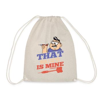 That Bullseye Is Mine Darter Saying - Drawstring Bag - nature - Front