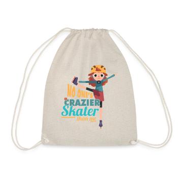 No One ́s A Crazier Skater Than Me - Drawstring Bag - nature - Front