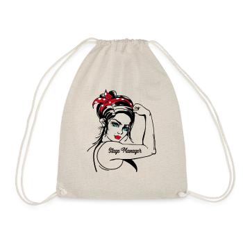 Female Stage Manager Rosie The Riveter - Drawstring Bag - nature - Front