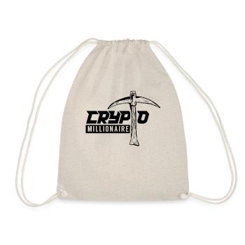 Crypto Millionaire Blockchain Crypto Bitcoin - Drawstring Bag - nature - Front