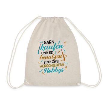 Toller häkeln Spruch, Stricken Geschenk - Turnbeutel - Natur - Vorne