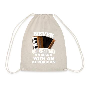 Grand-père joue de l’accordéon - Sac de sport léger - nature - Devant