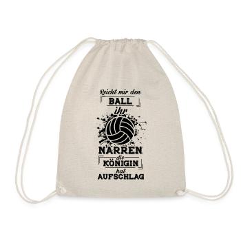 Volleyballtrainer Spruch, Volleyball Geschenk - Turnbeutel - Natur - Vorne