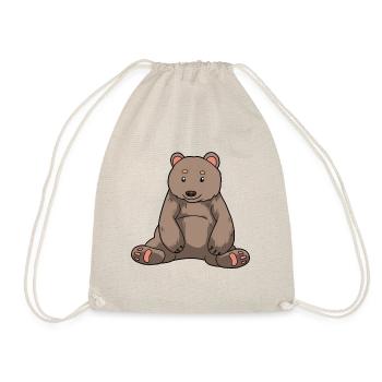Ours brun Ours Zoo Animaux de zoo Animaux sauvages Animaux forestiers Enfants - Sac de sport léger - nature - Devant