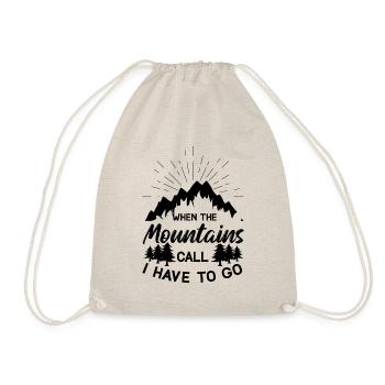 Humorvoller Kletterer Spruch, klettern Geschenk - Turnbeutel - Natur - Vorne