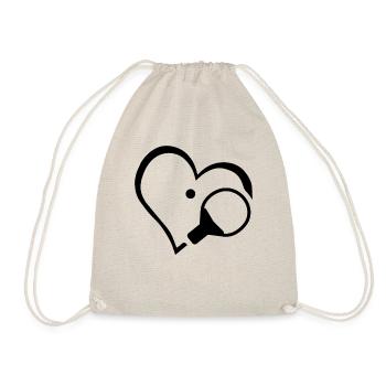 Table Tennis Heart - Drawstring Bag - nature - Front