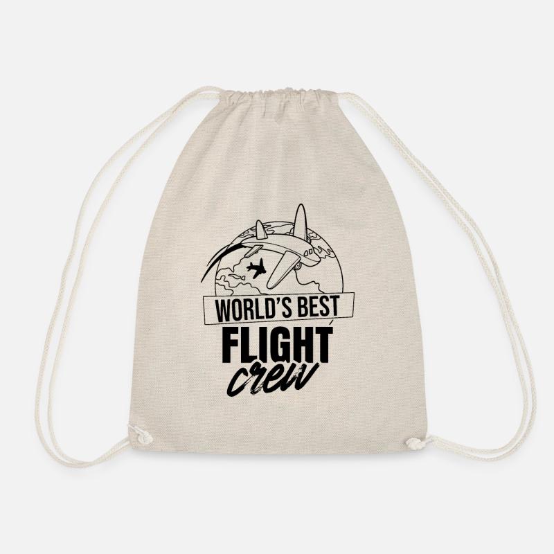 Die Weltbeste Flugbesatzung Steward Flugbegleiter - Turnbeutel - Natur