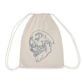 Totenkopf Schädel Skull Halloween Horror Metal Emo - Drawstring Bag - nature - Front