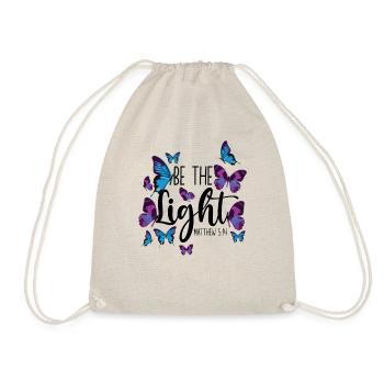Christian Bible Verse Butterfly Be - Drawstring Bag - nature - Front