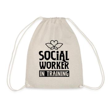 Social worker in training Social worker Beru - Drawstring Bag - nature - Front