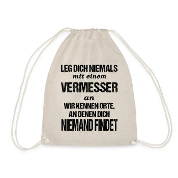Vermessungstechniker Geometer Vermesser Beruf - Turnbeutel - Natur - Vorne