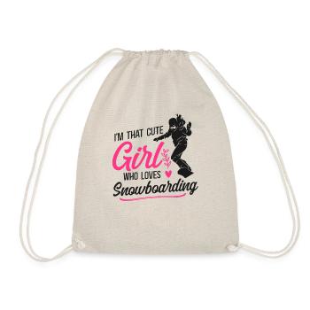 Snowboard Snowboard Girl je suis - Sac de sport léger - nature - Devant