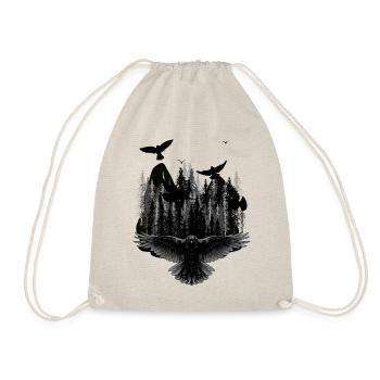 Fantasy Dark Wildlife Birds Nature Wilderness - Drawstring Bag - nature - Front