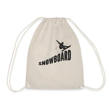 Snowboarding Snowboard Vintage - Turnbeutel - Natur - Vorne