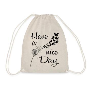 Dandelion with butterflies - Have a nice Day - Drawstring Bag - nature - Front