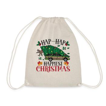 Happiest Christmas Tree Carrying Truck - Drawstring Bag - nature - Front