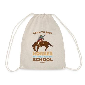 Né pour monter à cheval mais forcé d’aller à l’école - Sac de sport léger - nature - Devant