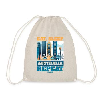 Eat Sleep Australia Répéter - Sac de sport léger - nature - Devant