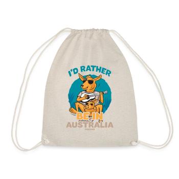 I'd Rather Be In Australia - Drawstring Bag - nature - Front