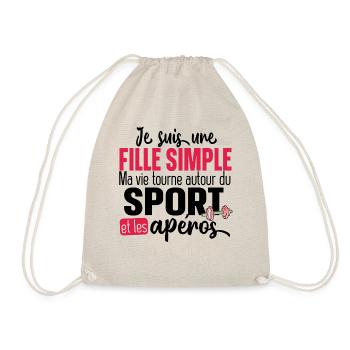 Sport Sportif Muscu Running Fitness Humour Workout - Sac de sport léger - nature - Devant