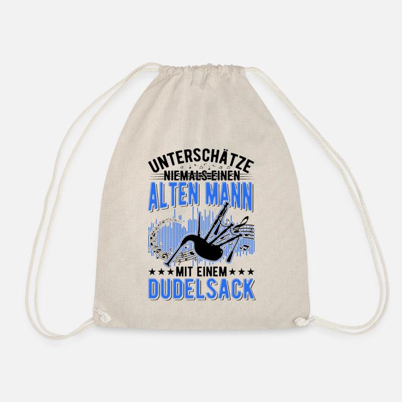 Dudelsack Alter Mann Dudelsackspieler Opa - Turnbeutel - Natur