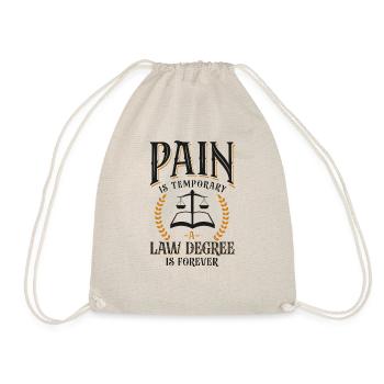 Young Lawyer Attorney Law Pain Is - Turnbeutel - Natur - Vorne