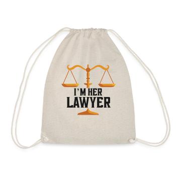 Young Lawyer Attorney Law Client - Drawstring Bag - nature - Front
