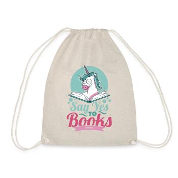 Say Yes To Books - Drawstring Bag - nature - Front