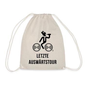 Letzte Auswärtstour (Bräutigam / Fahrrad / JGA) - Turnbeutel - Natur - Vorne