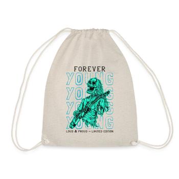 Skeleton Guitarist Guitar Player Rock Music - Drawstring Bag - nature - Front
