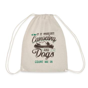 Canoe Canoeing Dog Vintage If It - Turnbeutel - Natur - Vorne