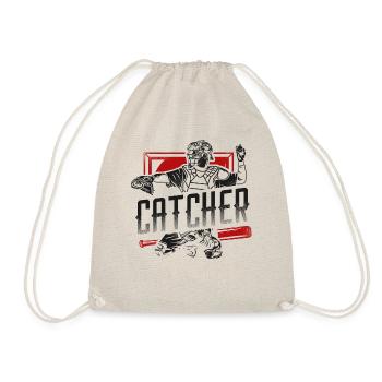Baseball Fan Catcher Vintage - Turnbeutel - Natur - Vorne