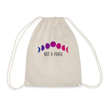 Bisexual Bi Pride Flag Moon Not A - Drawstring Bag - nature - Front
