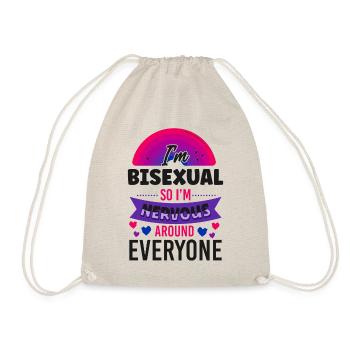 Bisexual Bi Pride Flag I'M - Turnbeutel - Natur - Vorne