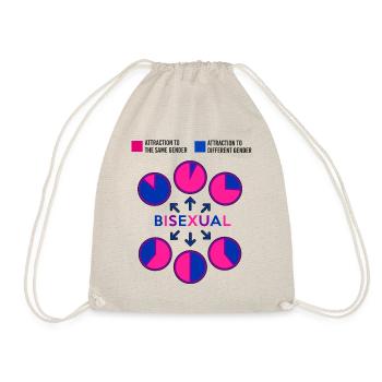 Graphique à secteurs bisexuel Bi Pride Flag - Sac de sport léger - nature - Devant