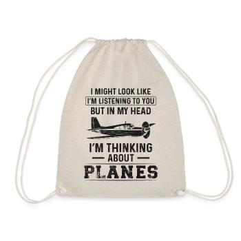 Pilote d’avion Vintage I Might - Sac de sport léger - nature - Devant