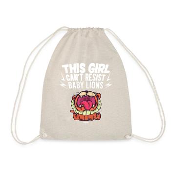 Lion Girl Animal Lover - Drawstring Bag - nature - Front