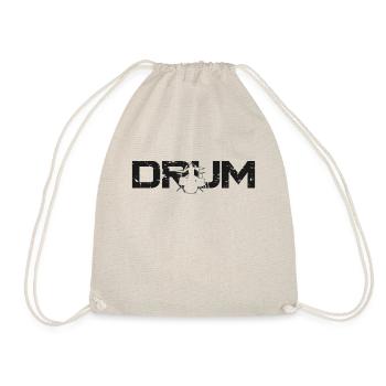 Drummer Drum Set Vintage Drum - Drawstring Bag - nature - Front
