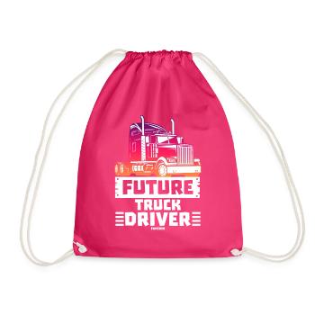 Futur chauffeur de camion - Sac de sport léger - fuchsia - Devant