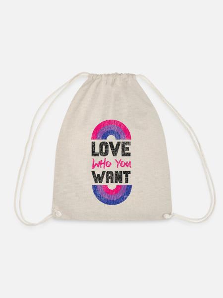Bisexual Bi Pride Flag Rainbow - Turnbeutel - Natur