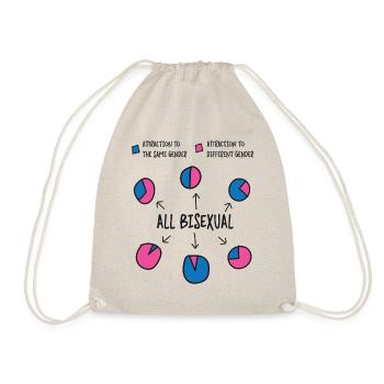 Graphique à secteurs bisexuel Bi Pride Flag - Sac de sport léger - nature - Devant