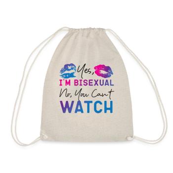 Bisexual Bi Pride Flag Yes, I'M - Turnbeutel - Natur - Vorne