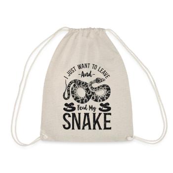 Snake Serpent Vintage I Just Want - Turnbeutel - Natur - Vorne