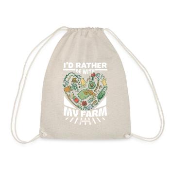 Je préfère être avec ma ferme - Sac de sport léger - nature - Devant