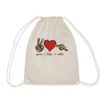 Snake Serpent Peace Love Snakes - Turnbeutel - Natur - Vorne