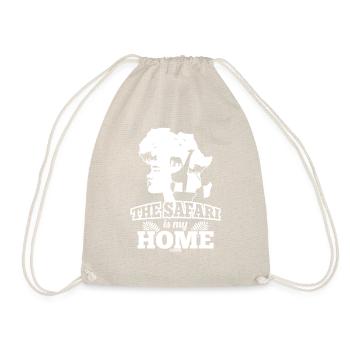 Safari Giraffe Elephant Continent Adventure - Drawstring Bag - nature - Front
