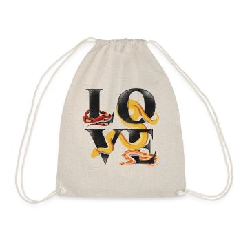 Snake Serpent Vintage Love - Turnbeutel - Natur - Vorne