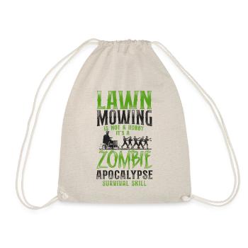 Lawn Mower Mowing Dad Father - Turnbeutel - Natur - Vorne