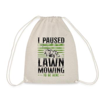 Lawn Mower Mowing Dad Father - Turnbeutel - Natur - Vorne